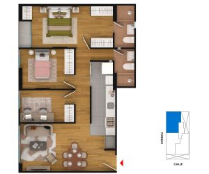 902 - Flat | Área total: 71.80 (m2)
