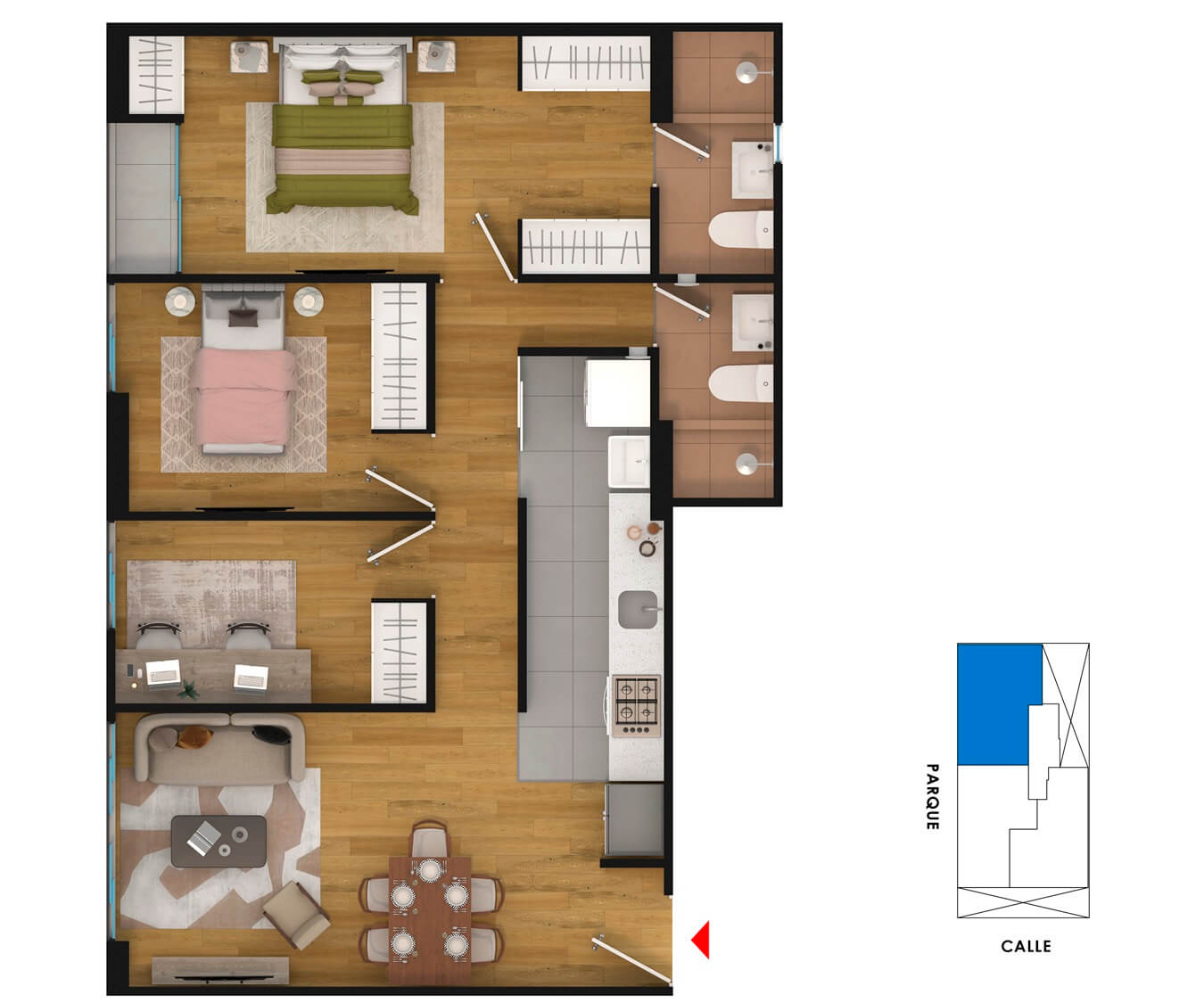 Edificio Parque Santa Martha – Flat 703
